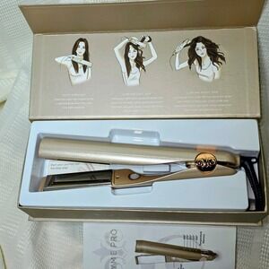 TYME Iron Pro 2-in-1 Hair Curler & Straightener Rose Gold Titanium Open Box 400F